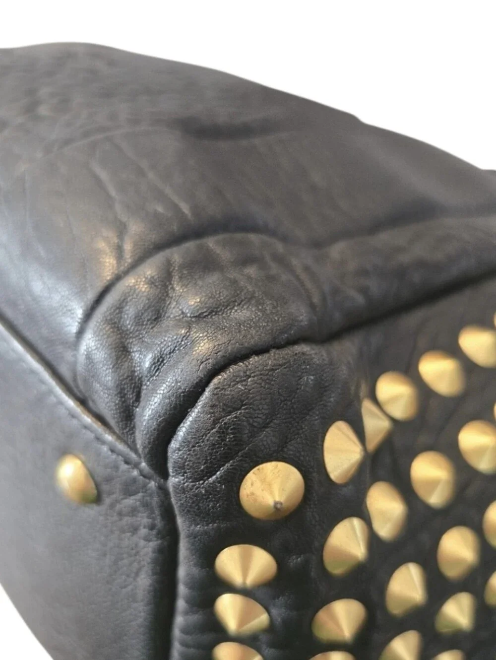 MCM Keana Studded Sheepskin Leather Satchel/Crossbody w/Dustbag In EUC